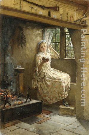 A Cosey Corner painting - Francis Davis Millet A Cosey Corner art painting